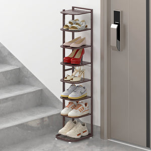Minimalist Iron Shoe Rack - 5 to 10-Tier Space-Saving Shoe Organizer Shoe Storage