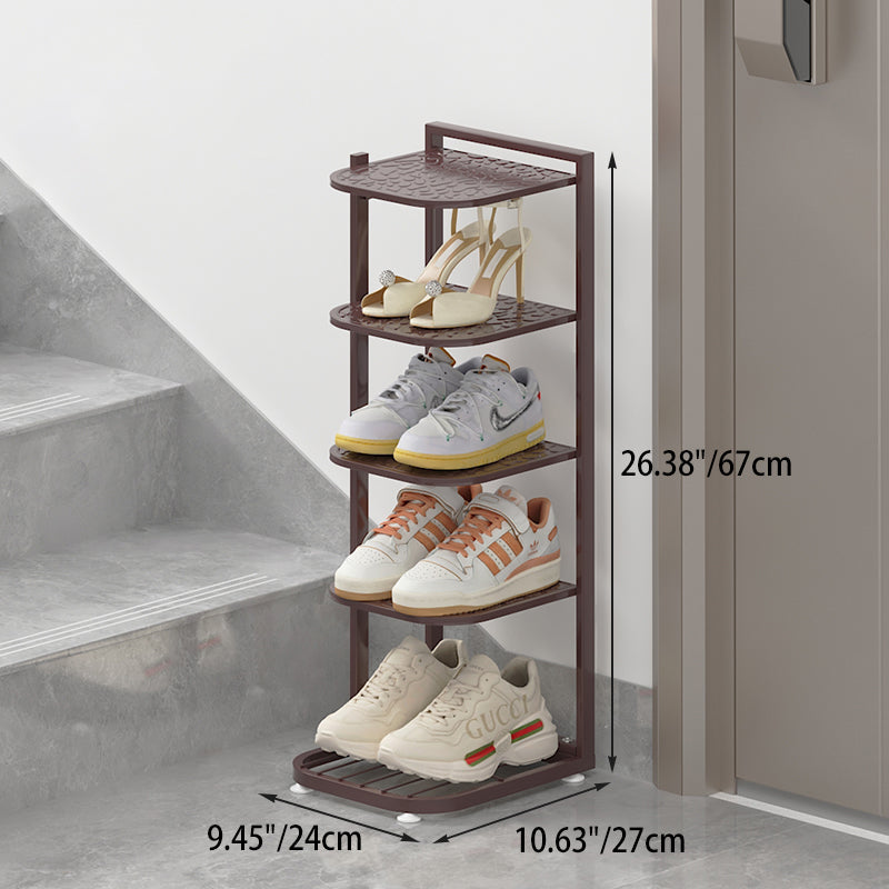 Minimalist Iron Shoe Rack - 5 to 10-Tier Space-Saving Shoe Organizer Shoe Storage