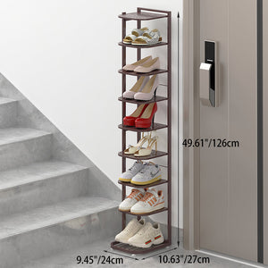 Minimalist Iron Shoe Rack - 5 to 10-Tier Space-Saving Shoe Organizer Shoe Storage