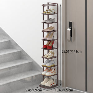 Minimalist Iron Shoe Rack - 5 to 10-Tier Space-Saving Shoe Organizer Shoe Storage
