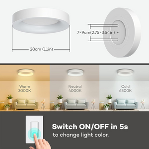 Modern LED Flush Mount Ceiling Light - Energy-Efficient Minimalist Design Ceiling Lights