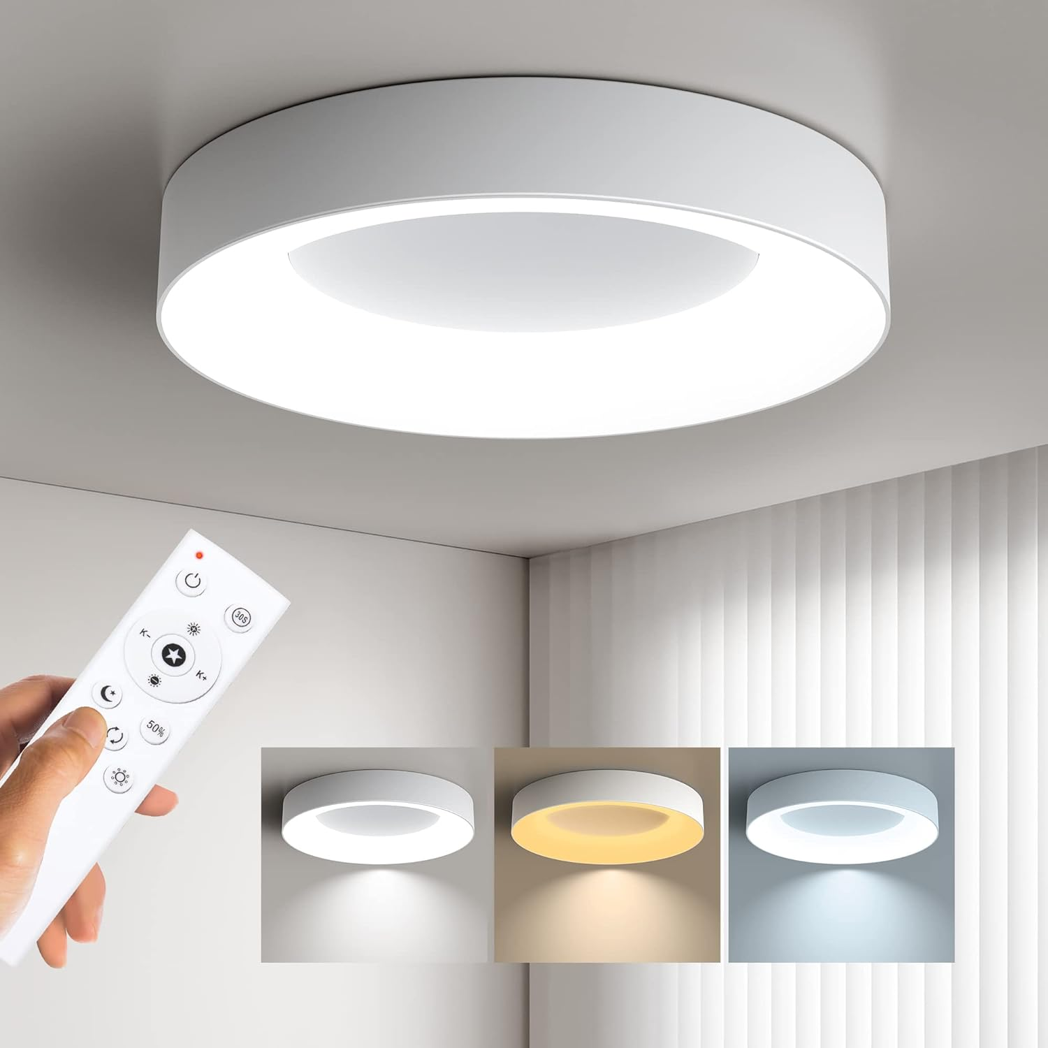 Modern LED Flush Mount Ceiling Light - Energy-Efficient Minimalist Design Ceiling Lights