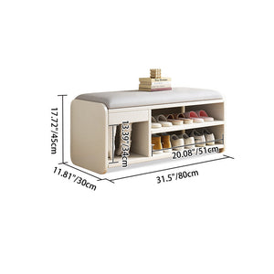 Modern Minimalist Shoe Rack Bench with Two-Tier Shoe Storage for Entryway Benches