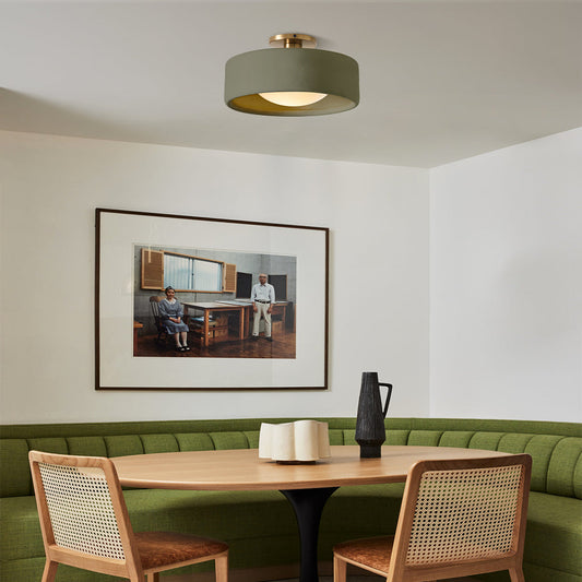 Porcelain Semi Flush Mount Ceiling Light