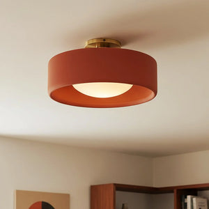 Porcelain Semi Flush Mount Ceiling Light