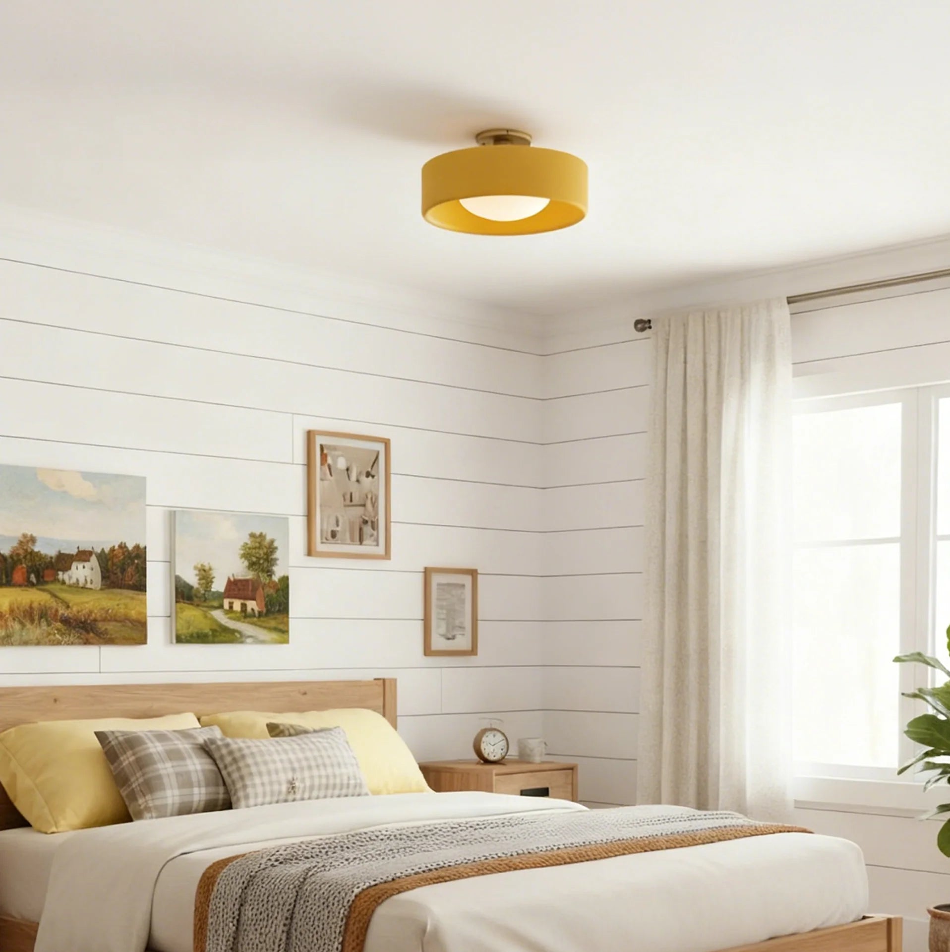 Porcelain Semi Flush Mount Ceiling Light