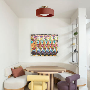 Porcelain Semi Flush Mount Ceiling Light