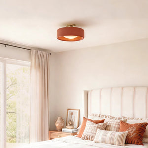 Porcelain Semi Flush Mount Ceiling Light