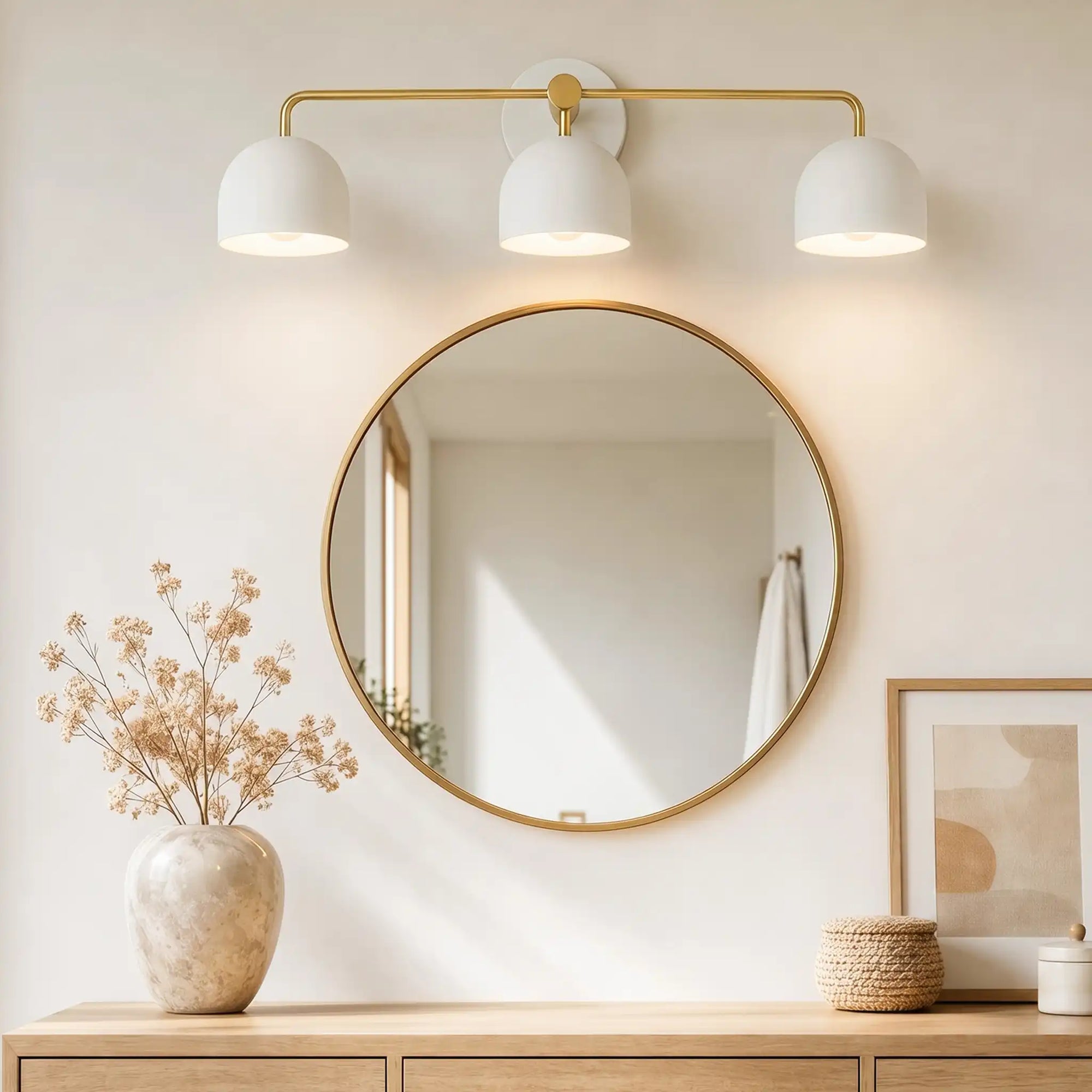 Nordic Dome Shade Vanity Sconce, 2 or 3-Light