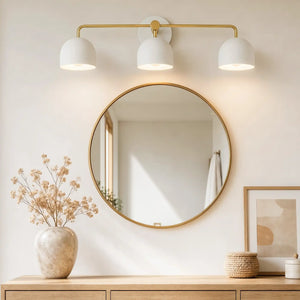 Nordic Dome Shade Vanity Sconce, 2 or 3-Light
