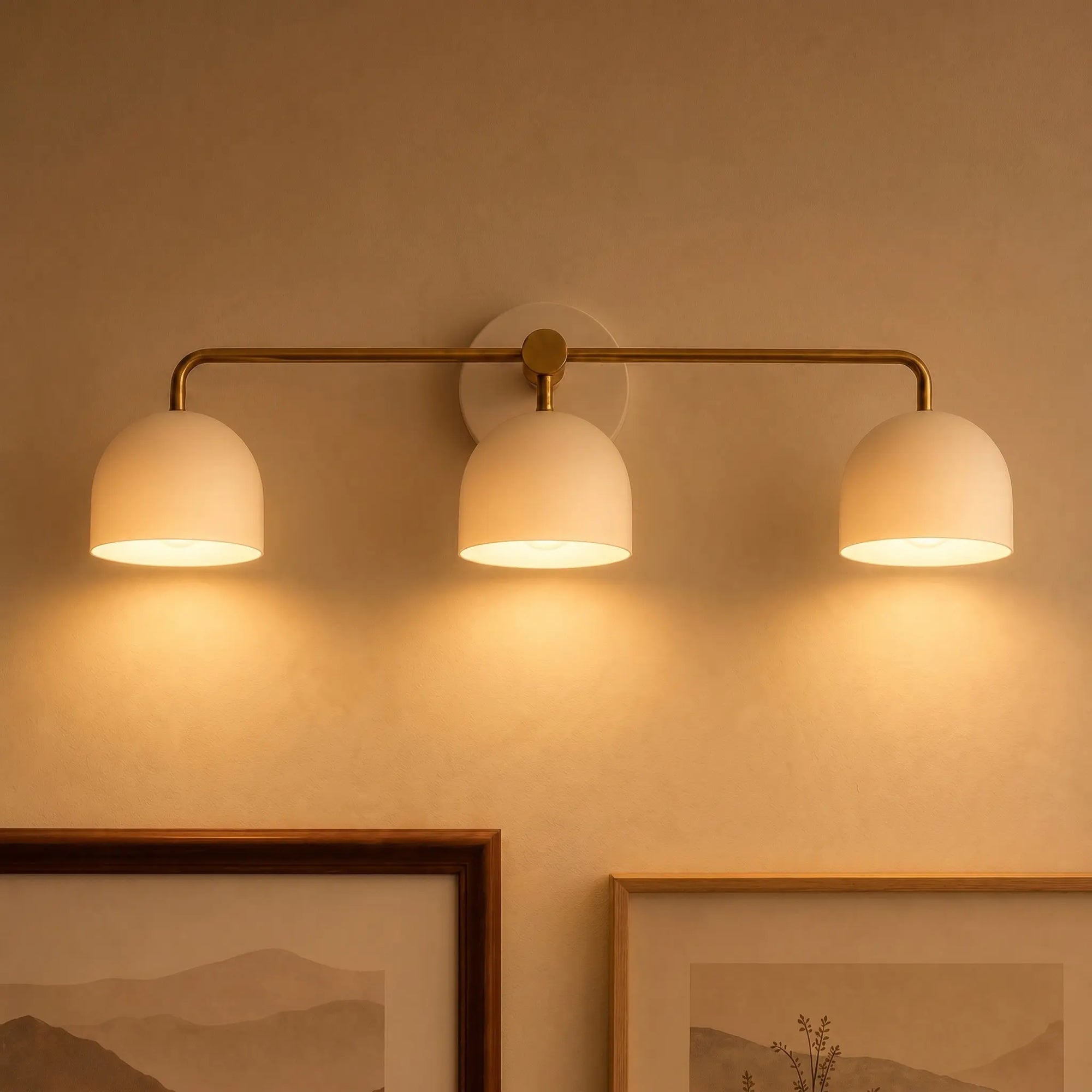 Nordic Dome Shade Vanity Sconce, 2 or 3-Light