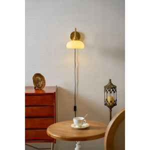 Nova Glass Plug-in Wall Lamp