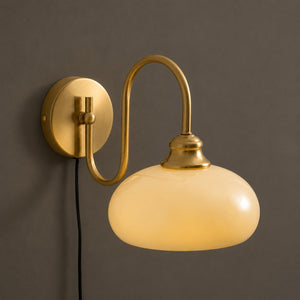 Nova Glass Plug-in Wall Lamp