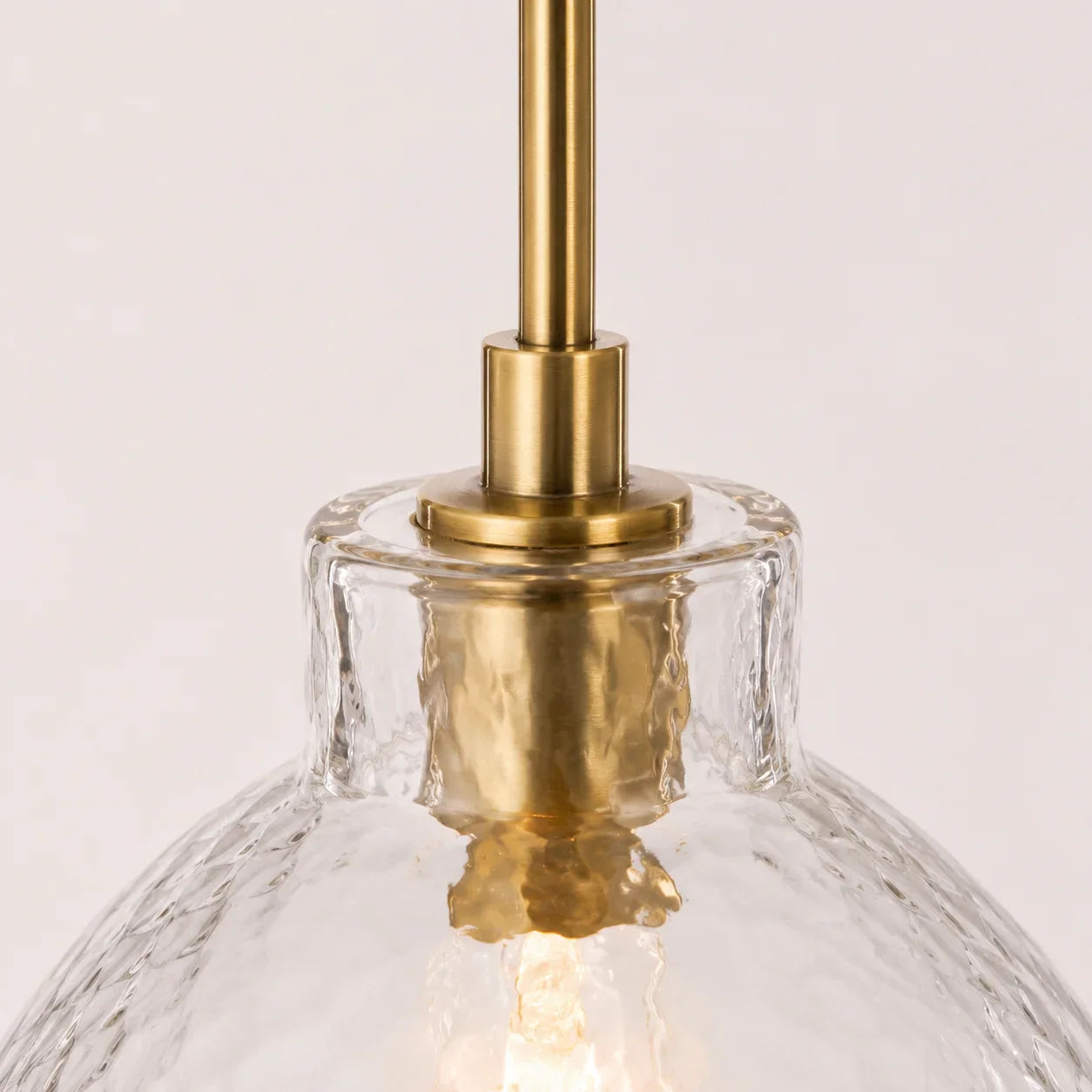 Ondine Hammered Glass Pendant Light, 8 to 17 in
