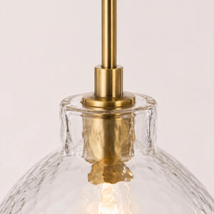 Ondine Hammered Glass Pendant Light, 8 to 17 in