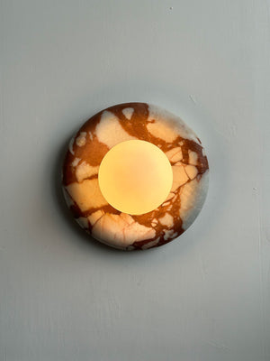 Orli Red Marble Wall Sconce