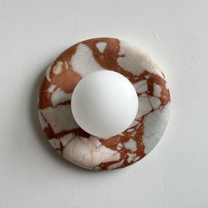 Orli Red Marble Wall Sconce