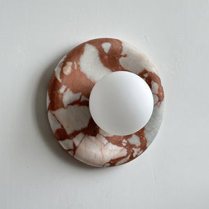 Orli Red Marble Wall Sconce