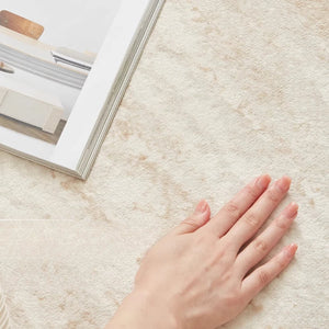 Veloria Luxury Round Cream Area Rug | Soft Plush Carpet for Living Room or Bedroom Round Area Rugs
