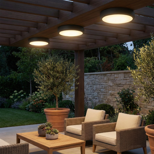 Waterproof Flush Mount Ceiling Light IP65 | LED Indoor Outdoor Fixture Ceiling Lights