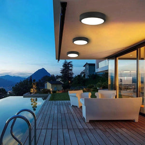 Waterproof Flush Mount Ceiling Light IP65 | LED Indoor Outdoor Fixture Ceiling Lights