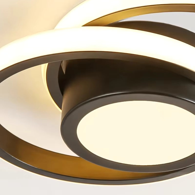 Sleek Double Ring Flush Mount Ceiling Light - Modern LED Fixture Lamps & Light Fixtures