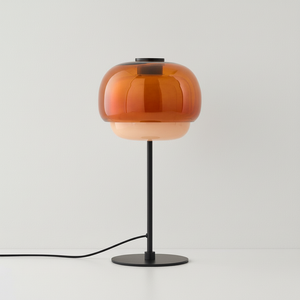 Sanae Double-Dome Colored Glass Accent Table Lamp, 16 in