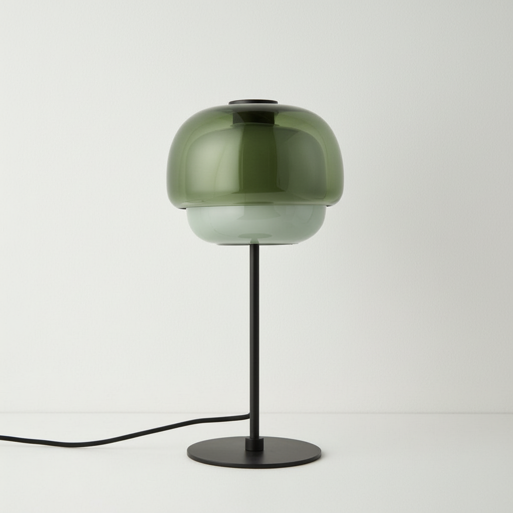 Sanae Double-Dome Colored Glass Accent Table Lamp, 16 in