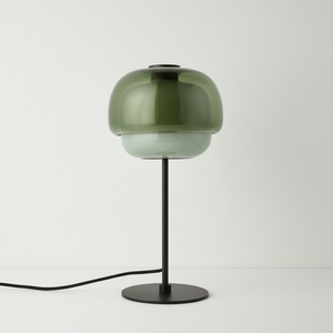 Sanae Double-Dome Colored Glass Accent Table Lamp, 16 in