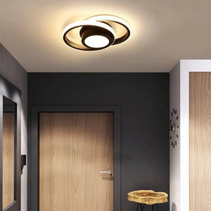 Sleek Double Ring Flush Mount Ceiling Light - Modern LED Fixture Lamps & Light Fixtures