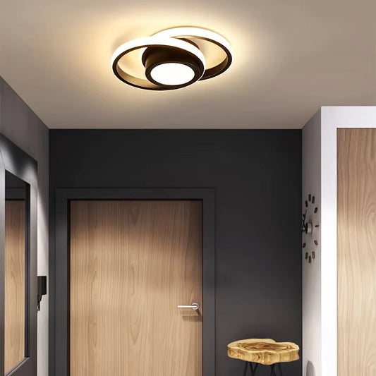Sleek Double Ring Flush Mount Ceiling Light - Modern LED Fixture Lamps & Light Fixtures