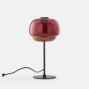 Sanae Double-Dome Colored Glass Accent Table Lamp, 16 in