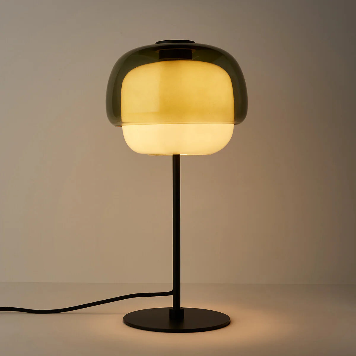 Sanae Double-Dome Colored Glass Accent Table Lamp, 16 in