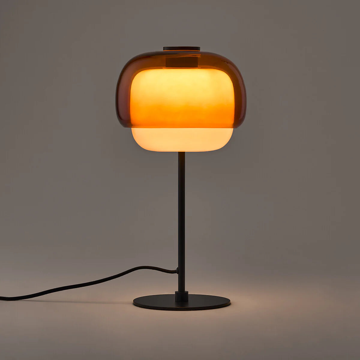 Sanae Double-Dome Colored Glass Accent Table Lamp, 16 in