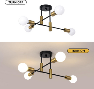 Scandinavian Style Flush Mount Ceiling Light Fixture - Modern Metal Design Ceiling Lights