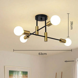 Scandinavian Style Flush Mount Ceiling Light Fixture - Modern Metal Design Ceiling Lights