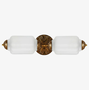 Eloise 2-Light Milk Glass Vanity Light