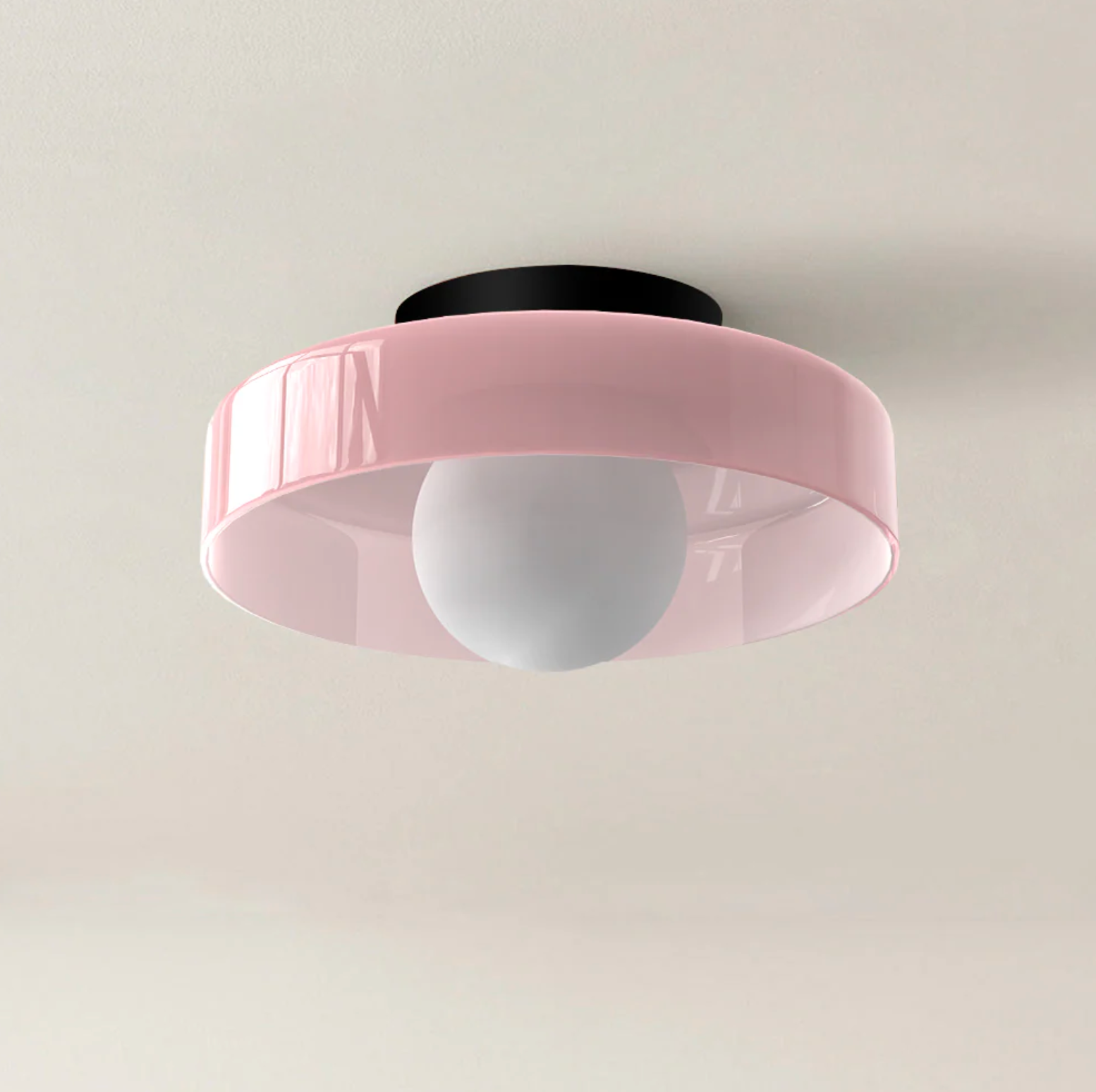 Sleek Modern Round Flush Mount Ceiling & Wall Light Fixture for Kitchen or Living Spaces Ceiling Lights