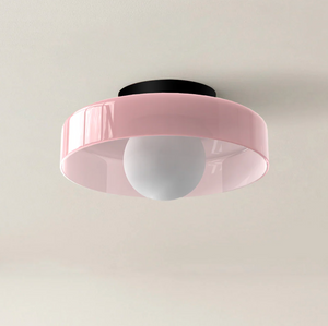Sleek Modern Round Flush Mount Ceiling & Wall Light Fixture for Kitchen or Living Spaces Ceiling Lights