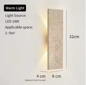 LED Outdoor Wall Sconce | Waterproof Natural Stone Light Fixture for Exterior Walls Outdoor Lighting