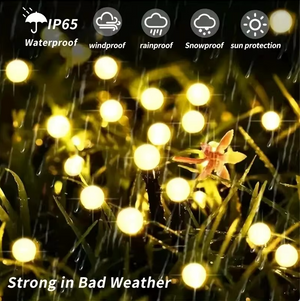 Elegant Solar Firefly Garden Lights | Waterproof Outdoor Lighting with 120 Lumens for Stunning Gardens or Patios Outdoor Lighting