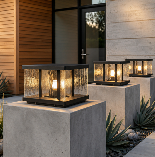 Modern Outdoor Pillar Light - Waterproof Aluminum Pillar Lamp for Pathways Outdoor Lighting