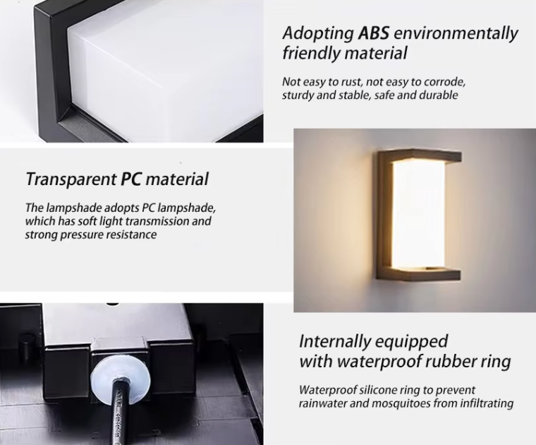 Modern Outdoor Wall Light - Waterproof LED Outdoor Wall Lantern for Garden & Porch Outdoor Lighting