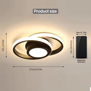 Sleek Double Ring Flush Mount Ceiling Light - Modern LED Fixture Lamps & Light Fixtures