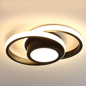 Sleek Double Ring Flush Mount Ceiling Light - Modern LED Fixture Lamps & Light Fixtures