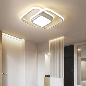 Sleek Double Ring Flush Mount Ceiling Light - Modern LED Fixture Lamps & Light Fixtures