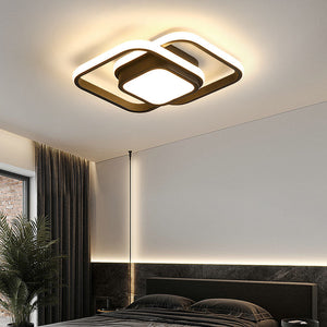 Sleek Double Ring Flush Mount Ceiling Light - Modern LED Fixture Lamps & Light Fixtures