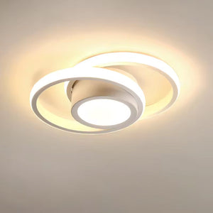 Sleek Double Ring Flush Mount Ceiling Light - Modern LED Fixture Lamps & Light Fixtures