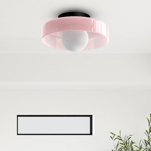 Sleek Modern Round Flush Mount Ceiling & Wall Light Fixture for Kitchen or Living Spaces Ceiling Lights