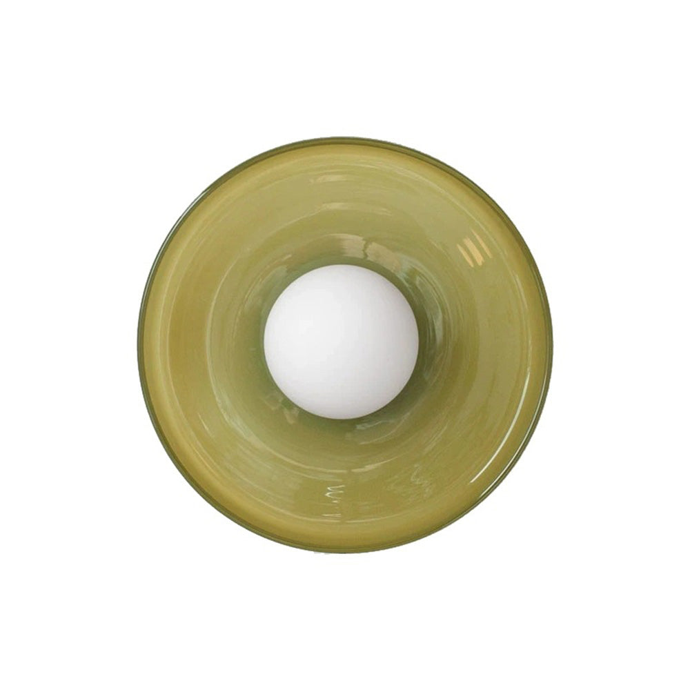 Sleek Modern Round Flush Mount Ceiling & Wall Light Fixture for Kitchen or Living Spaces Ceiling Lights